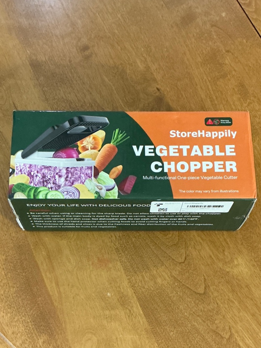 Amazon StoreHappily Vegetable Chopper - Orange, Green & Black